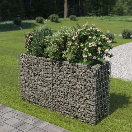 vidaXL Gabion Raised Bed Galvanised Steel 450x90x100 cm by vidaXL