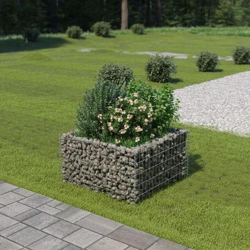 vidaXL Gabion Raised Bed Galvanised Steel 450x90x100 cm by vidaXL
