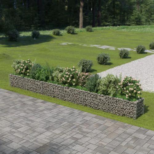 vidaXL Gabion Raised Bed Galvanised Steel 450x90x100 cm by vidaXL