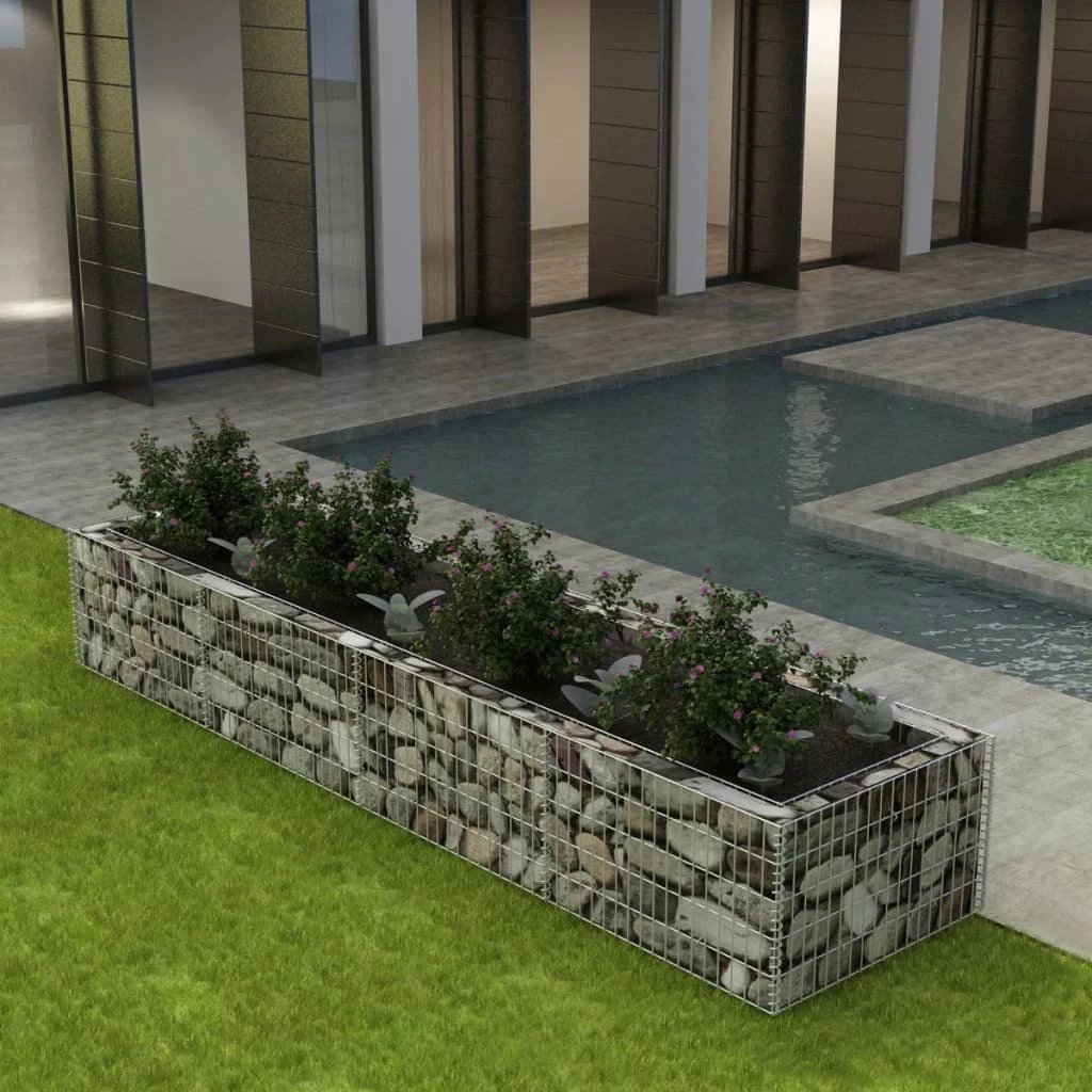 vidaXL Gabion Raised Bed Steel 360x90x100 cm by vidaXL