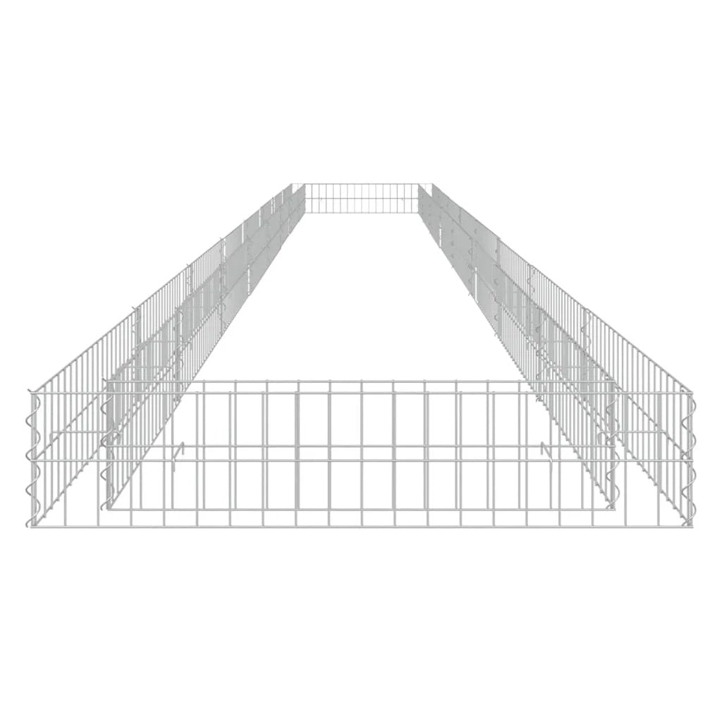 vidaXL vidaXL Gabion Raised Bed Galvanised Steel 100x100x20 cm - Raised Beds