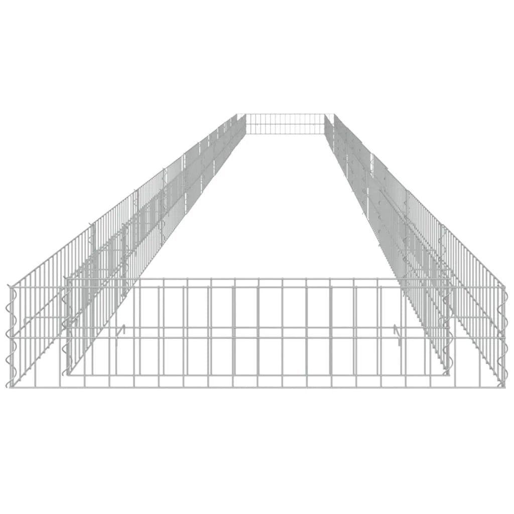 vidaXL Gabion Raised Bed Galvanised Steel 100x100x20 cm by vidaXL
