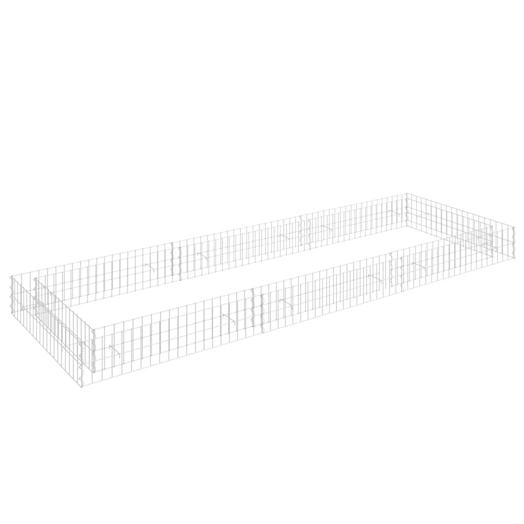 vidaXL Gabion Raised Bed Galvanised Steel 100x100x20 cm by vidaXL