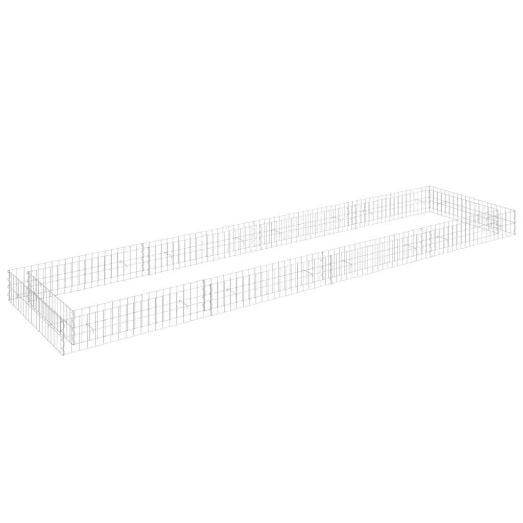 vidaXL Gabion Raised Bed Galvanised Steel 100x100x20 cm by vidaXL