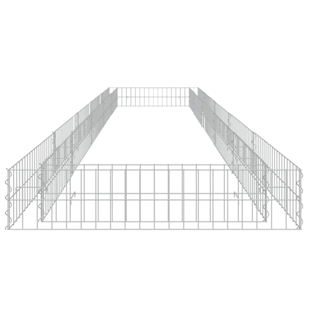 vidaXL vidaXL Gabion Raised Bed Galvanised Steel 100x100x20 cm - Raised Beds