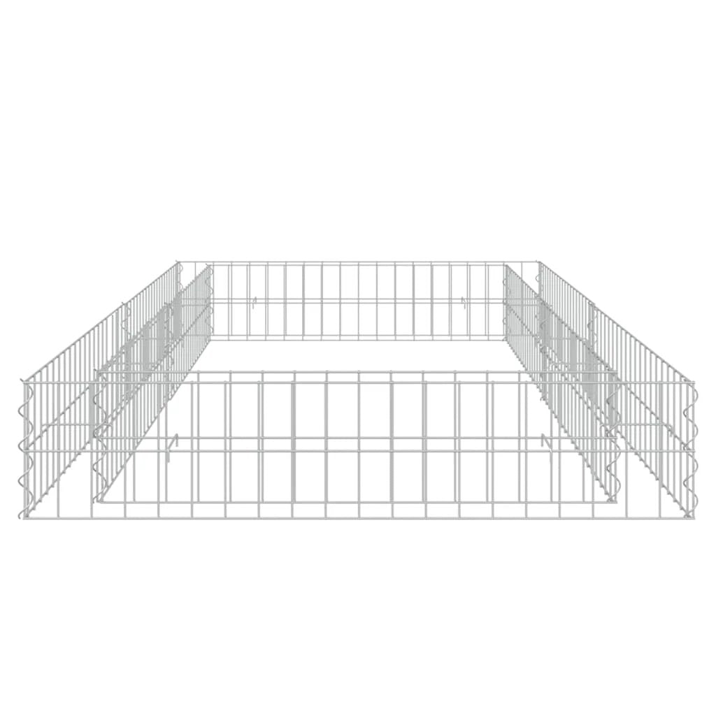 vidaXL vidaXL Gabion Raised Bed Galvanised Steel 100x100x20 cm - Raised Beds