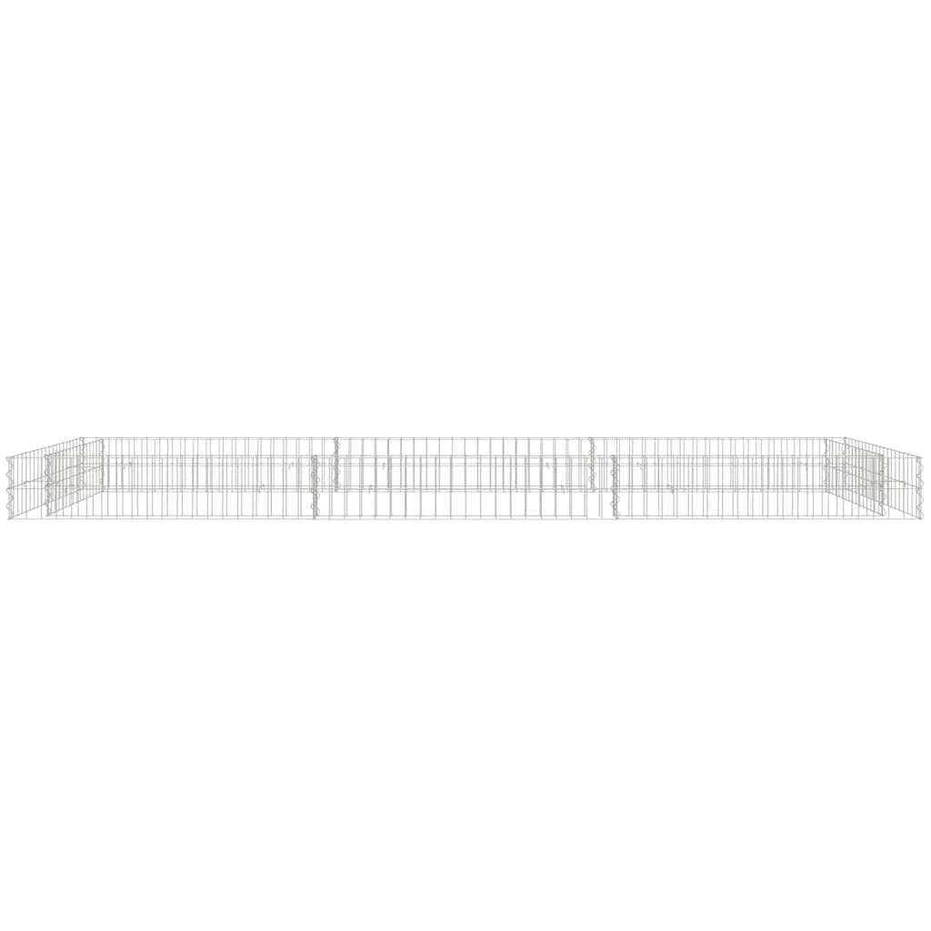 vidaXL Gabion Raised Bed Galvanised Steel 100x100x20 cm by vidaXL
