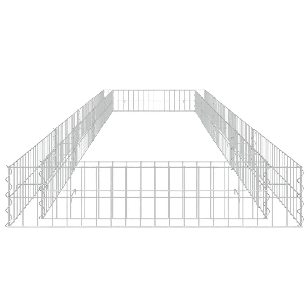 vidaXL Gabion Raised Bed Galvanised Steel 100x100x20 cm by vidaXL