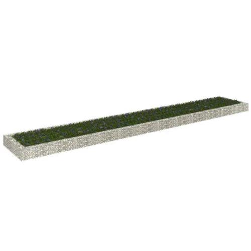 vidaXL vidaXL Gabion Raised Bed Galvanised Steel 100x100x20 cm - Raised Beds