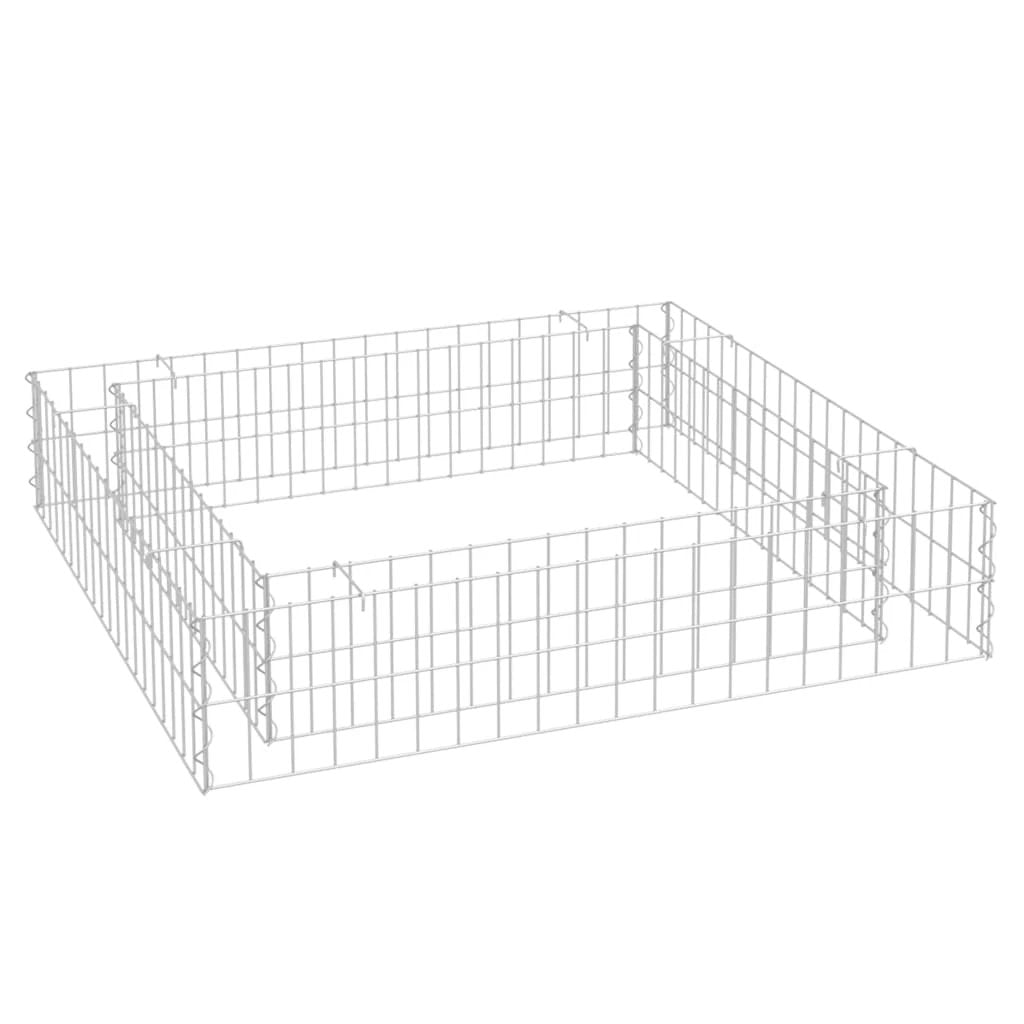 vidaXL Gabion Raised Bed Galvanised Steel 100x100x20 cm by vidaXL