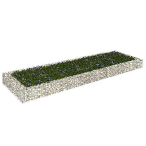 vidaXL vidaXL Gabion Raised Bed Galvanised Steel 100x100x20 cm - Raised Beds