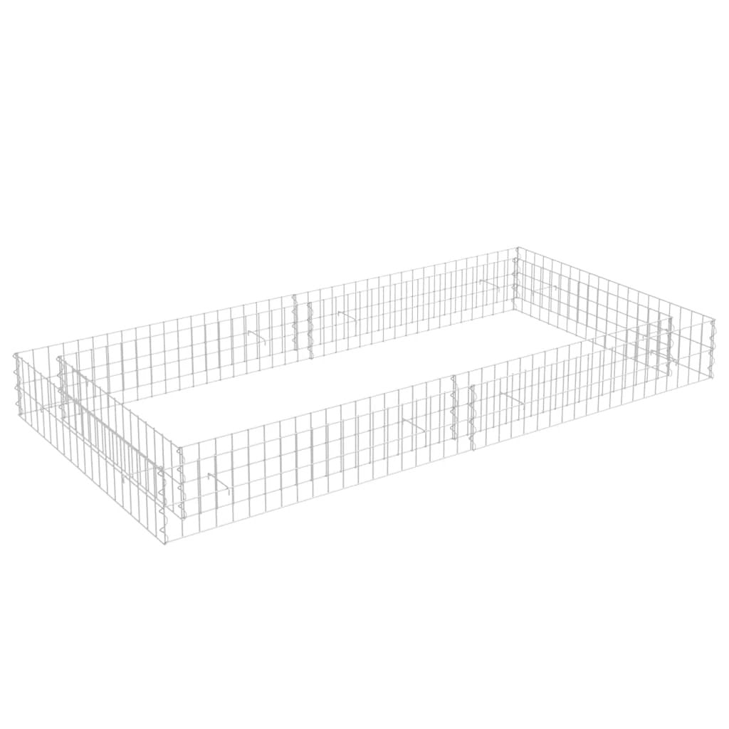 vidaXL vidaXL Gabion Raised Bed Galvanised Steel 100x100x20 cm - Raised Beds