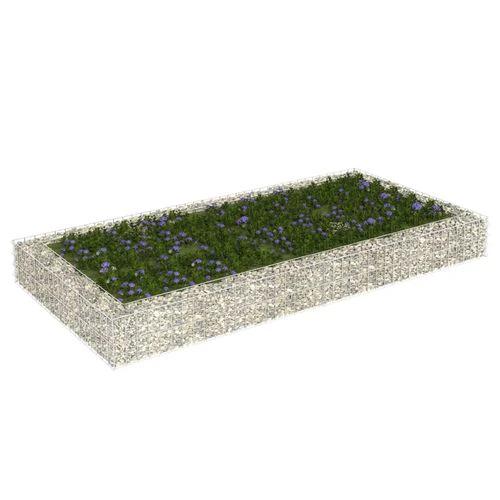 vidaXL vidaXL Gabion Raised Bed Galvanised Steel 100x100x20 cm - Raised Beds
