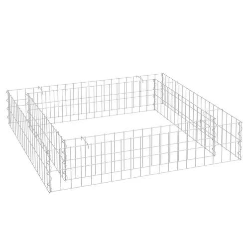 vidaXL Gabion Raised Bed Galvanised Steel 100x100x20 cm by vidaXL