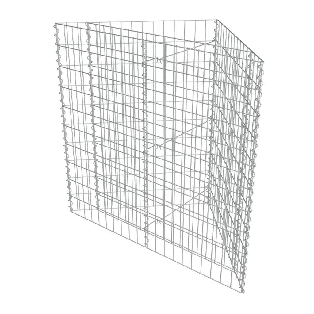 vidaXL Gabion Raised Bed Galvanised Steel 75x75x50 cm by vidaXL