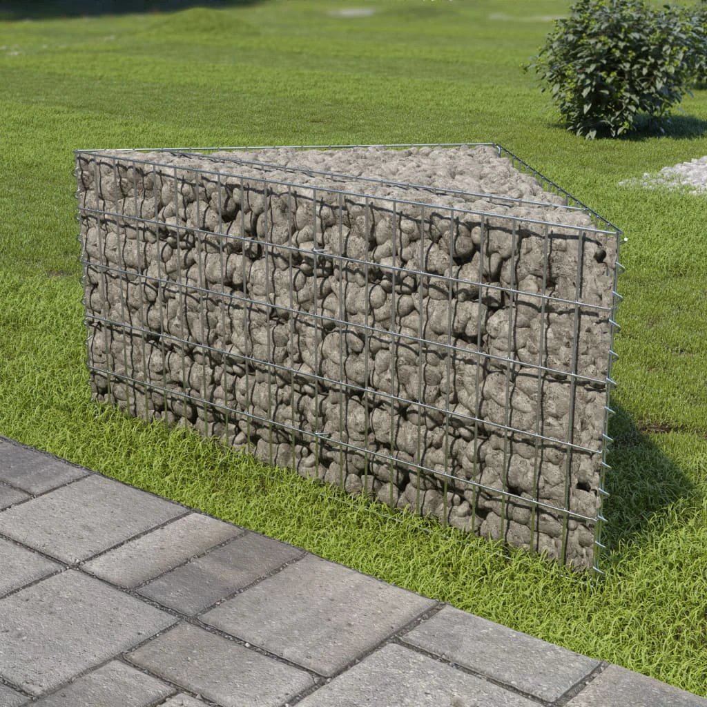 vidaXL Gabion Raised Bed Galvanised Steel 75x75x50 cm - Raised Beds