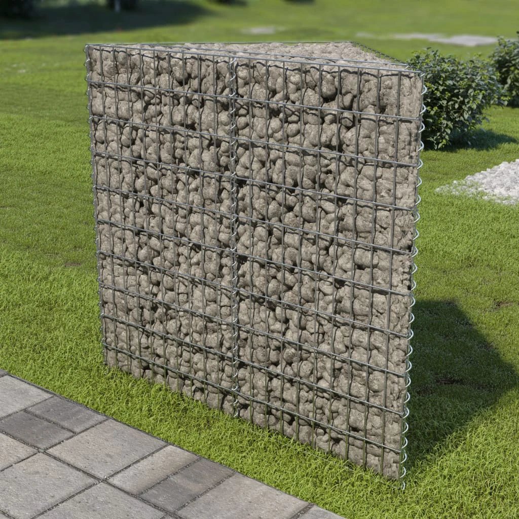 vidaXL Gabion Raised Bed Galvanised Steel 75x75x50 cm - Raised Beds