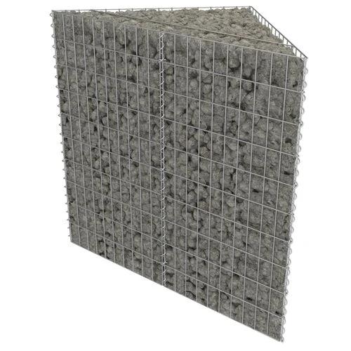 vidaXL Gabion Raised Bed Galvanised Steel 75x75x50 cm - Raised Beds