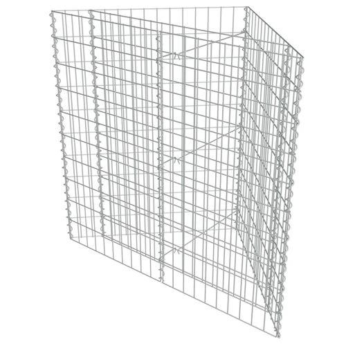 vidaXL Gabion Raised Bed Galvanised Steel 75x75x50 cm - Raised Beds