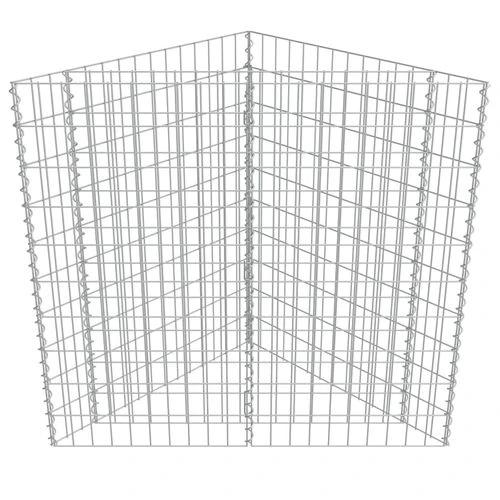 vidaXL Gabion Raised Bed Galvanised Steel 75x75x50 cm - Raised Beds
