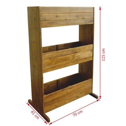 3-Tier Garden Raised Bed Solid Acacia Wood by vidaXL