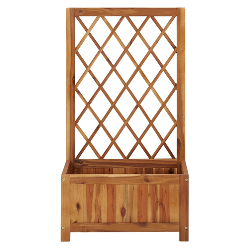 vidaXL Garden Raised Bed with Trellis Solid Acacia Wood - Raised Beds