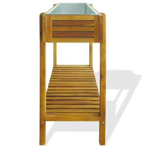 vidaXL Raised Garden Raised Bed Solid Acacia Wood and Zinc - Raised Beds