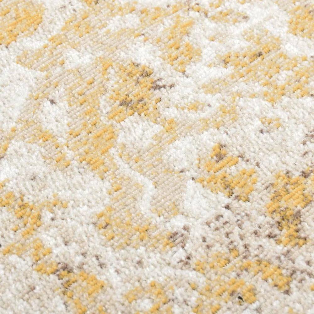 vidaXL Outdoor Rug Flatweave vidaXL 80x150 cm Yellow - Uncategorized Rug