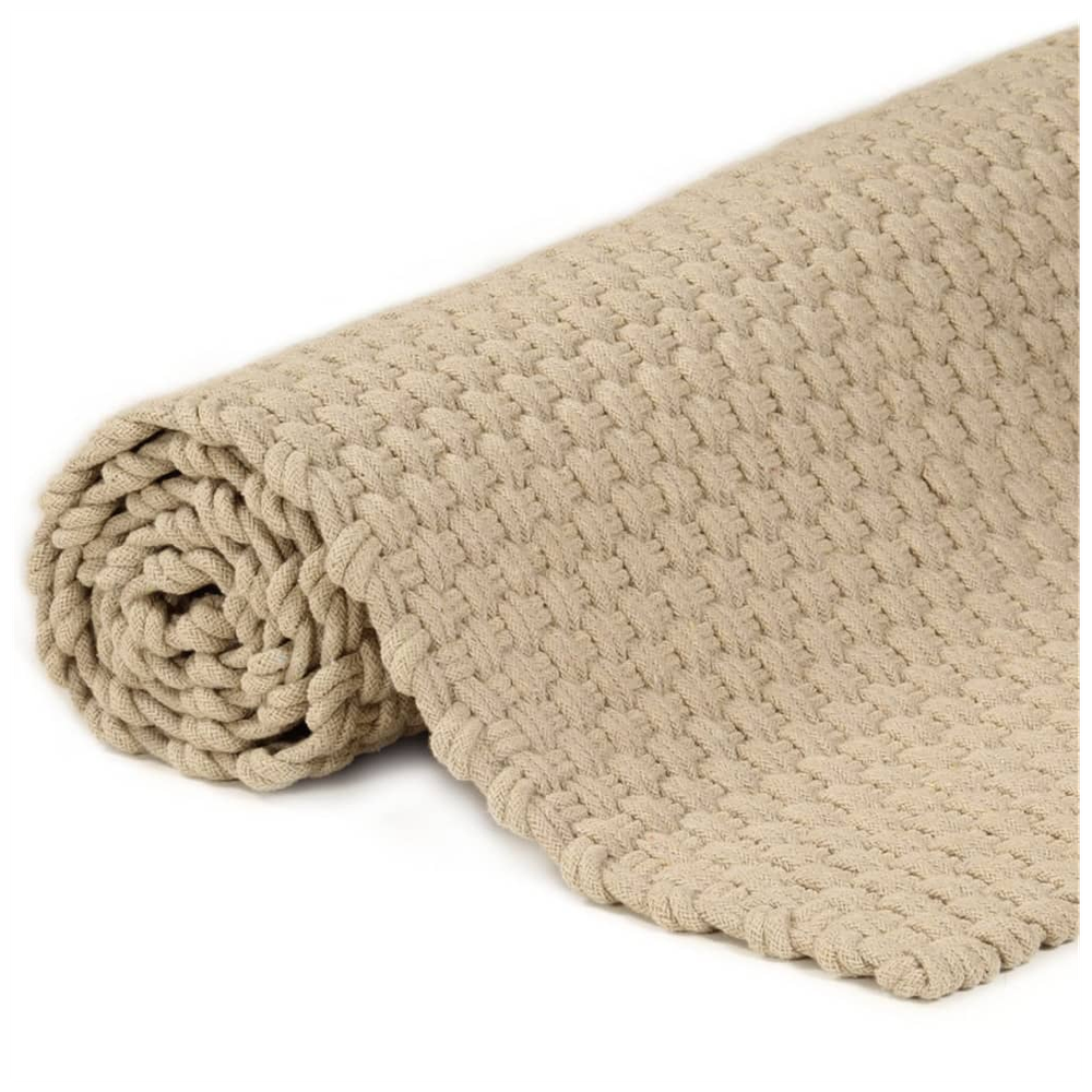 vidaXL Rug Rectangular Natural 80x160 cm vidaXL Cotton by vidaXL