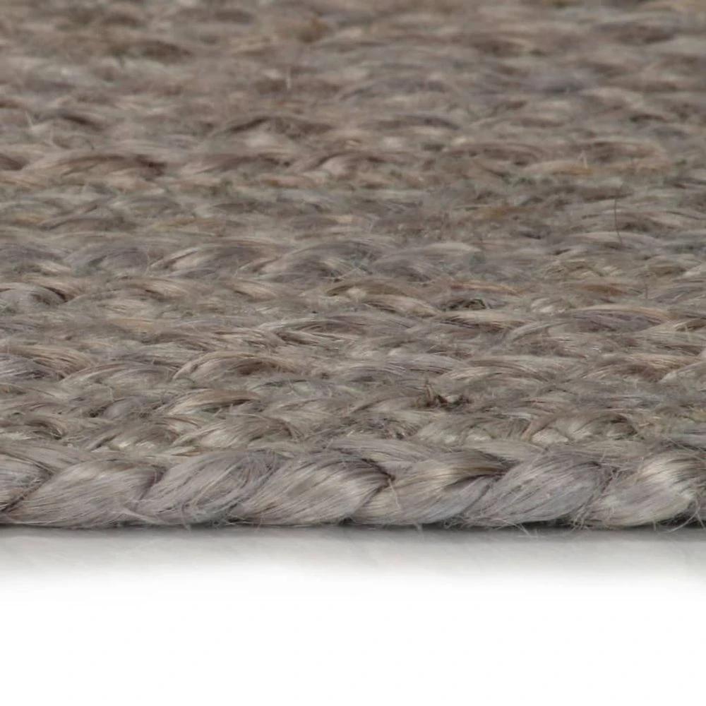 vidaXL Handmade Rug Jute Round 180 cm vidaXL Grey - Uncategorized Rug