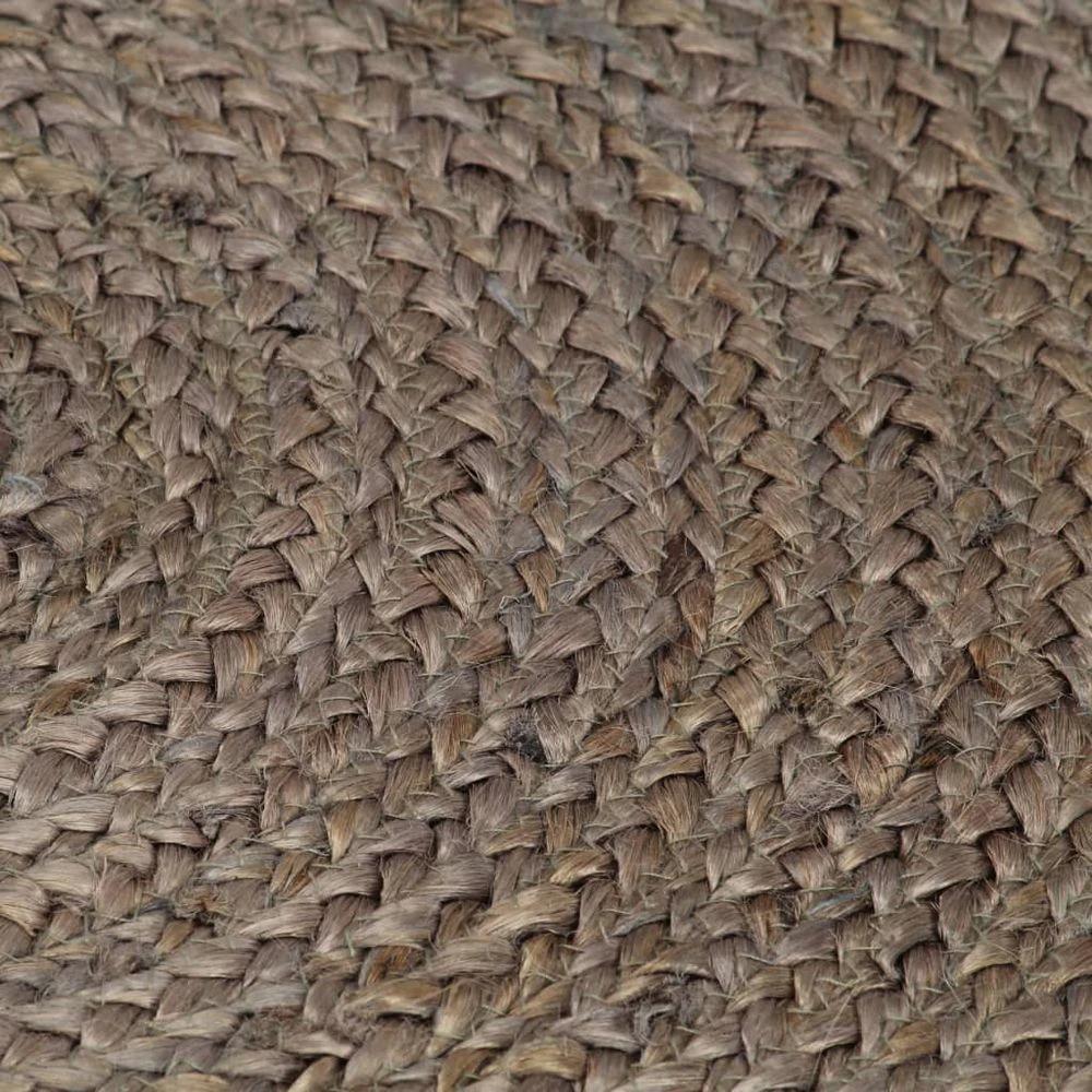 vidaXL Handmade Rug Jute Round 180 cm vidaXL Grey - Uncategorized Rug