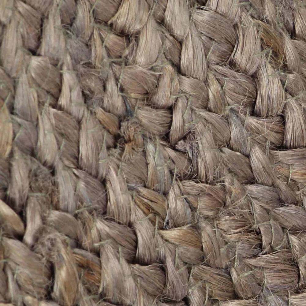 vidaXL Handmade Rug Jute Round 180 cm vidaXL Grey - Uncategorized Rug