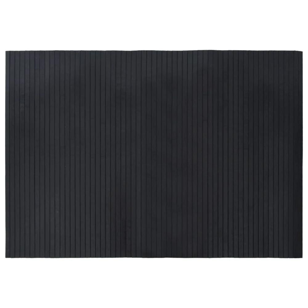 vidaXL Rug Rectangular Black 70x100 cm vidaXL Bamboo - Uncategorized Rug