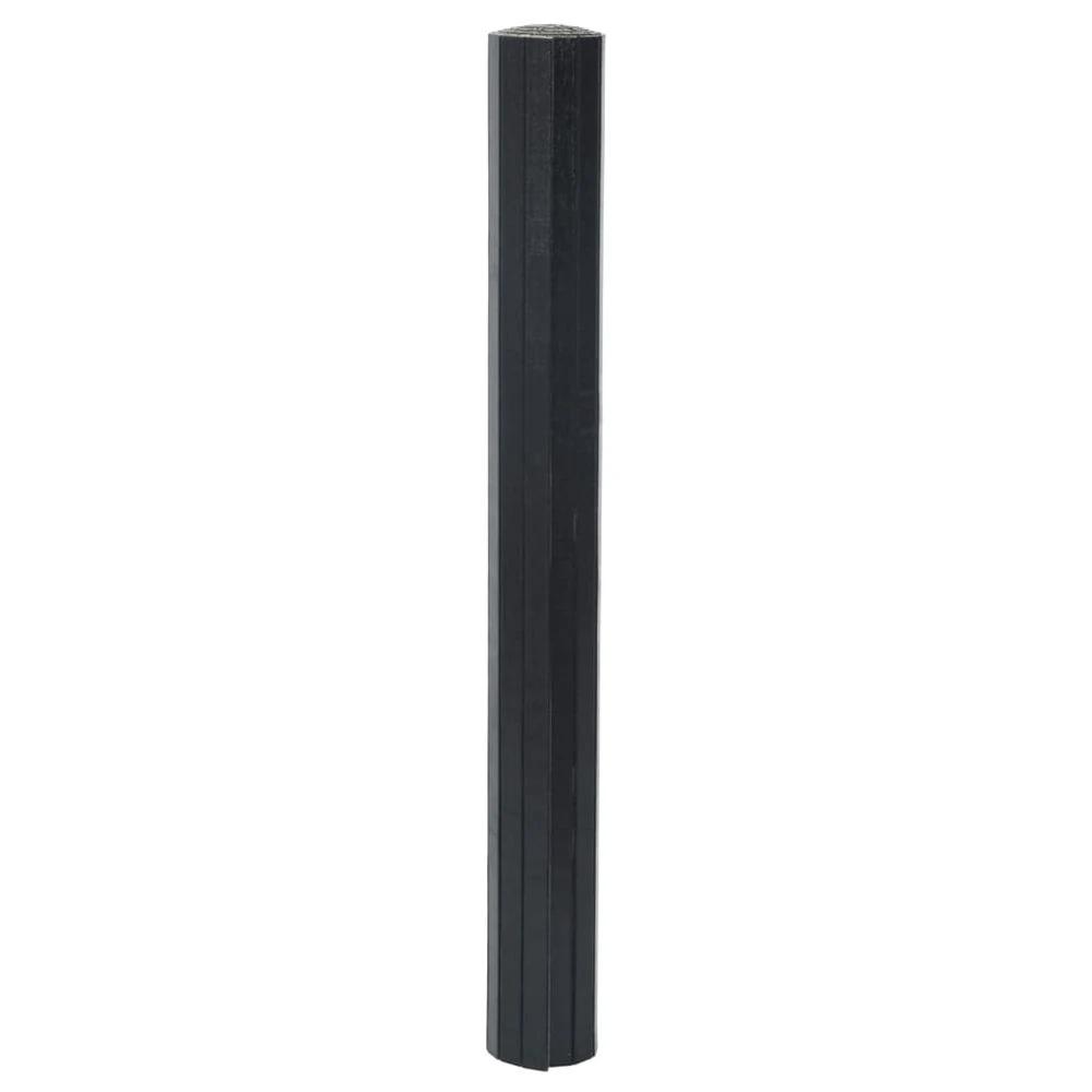 vidaXL Rug Rectangular Black 70x100 cm vidaXL Bamboo - Uncategorized Rug