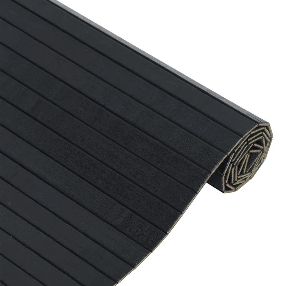 vidaXL Rug Rectangular Black 70x100 cm vidaXL Bamboo - Uncategorized Rug