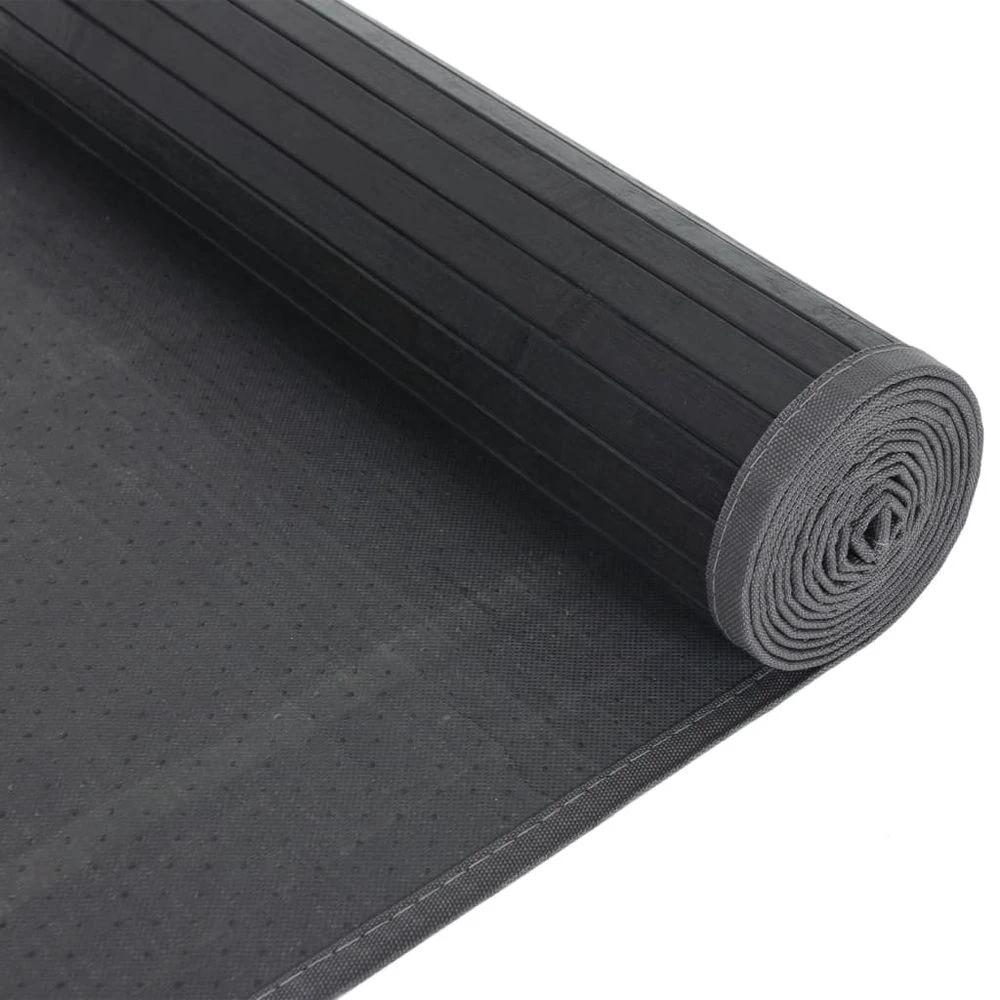 vidaXL Rug Rectangular Black80x100 cm vidaXL Bamboo - Uncategorized Rug