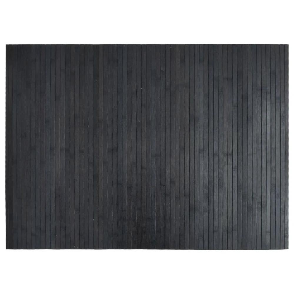 vidaXL Rug Rectangular Grey 70x100 cm vidaXL Bamboo - Uncategorized Rug