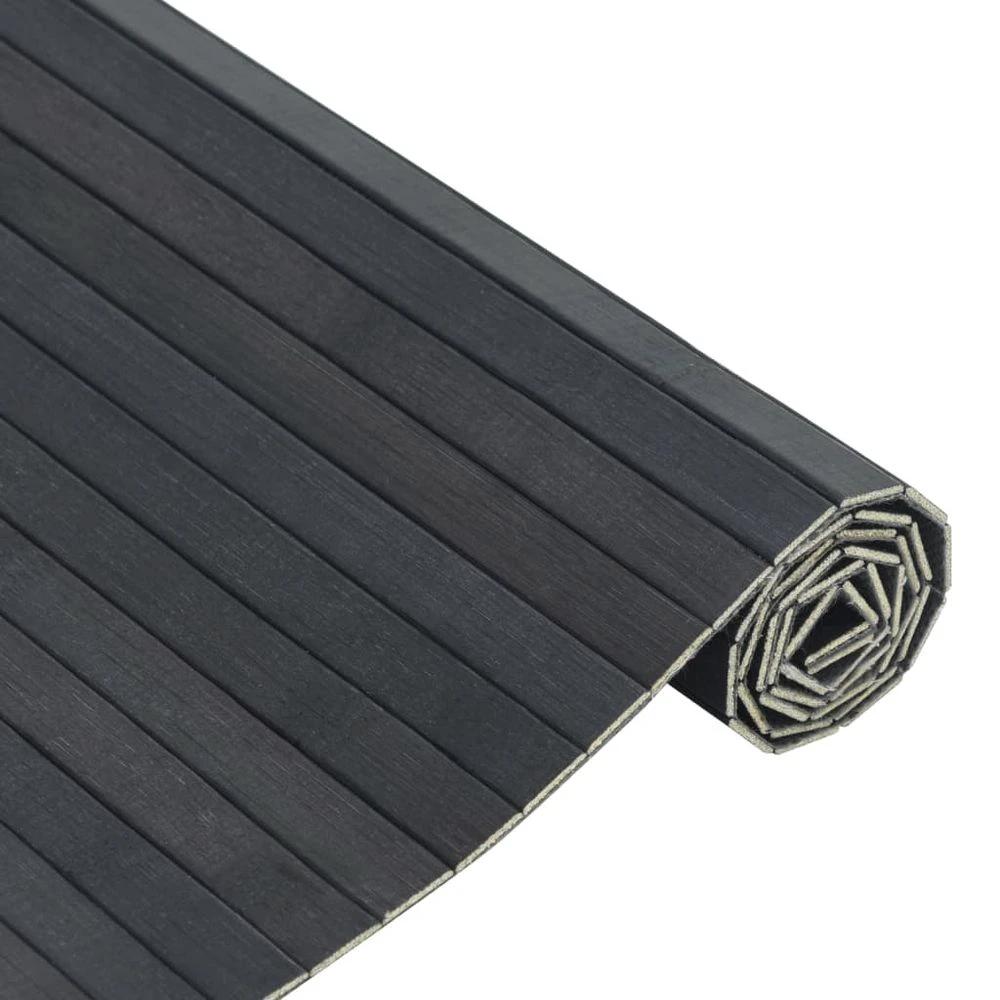vidaXL Rug Rectangular Grey 70x100 cm vidaXL Bamboo - Uncategorized Rug