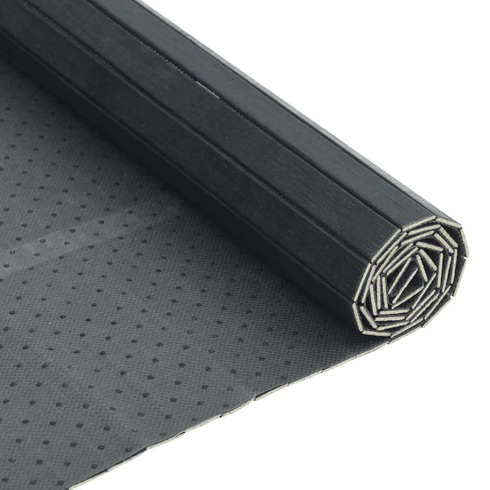 vidaXL Rug Rectangular Grey 70x100 cm vidaXL Bamboo - Uncategorized Rug