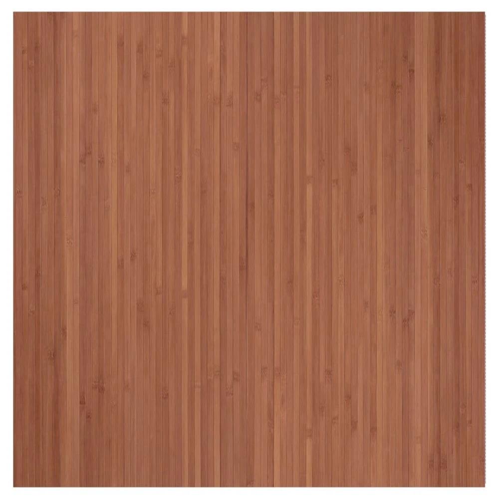 vidaXL Rug Square Brown 100x100 cm Bamboo by vidaXL