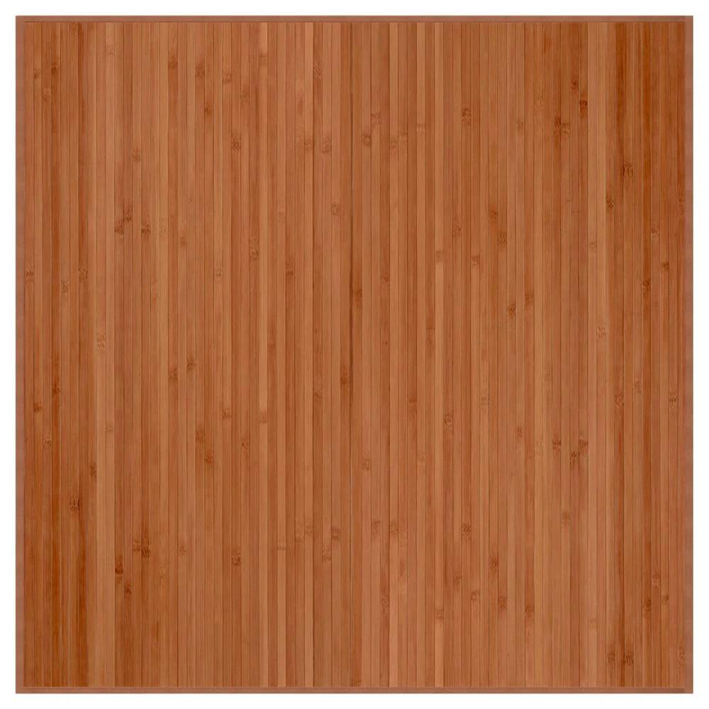vidaXL Rug Square Brown100x100 cm Bamboo - Rug