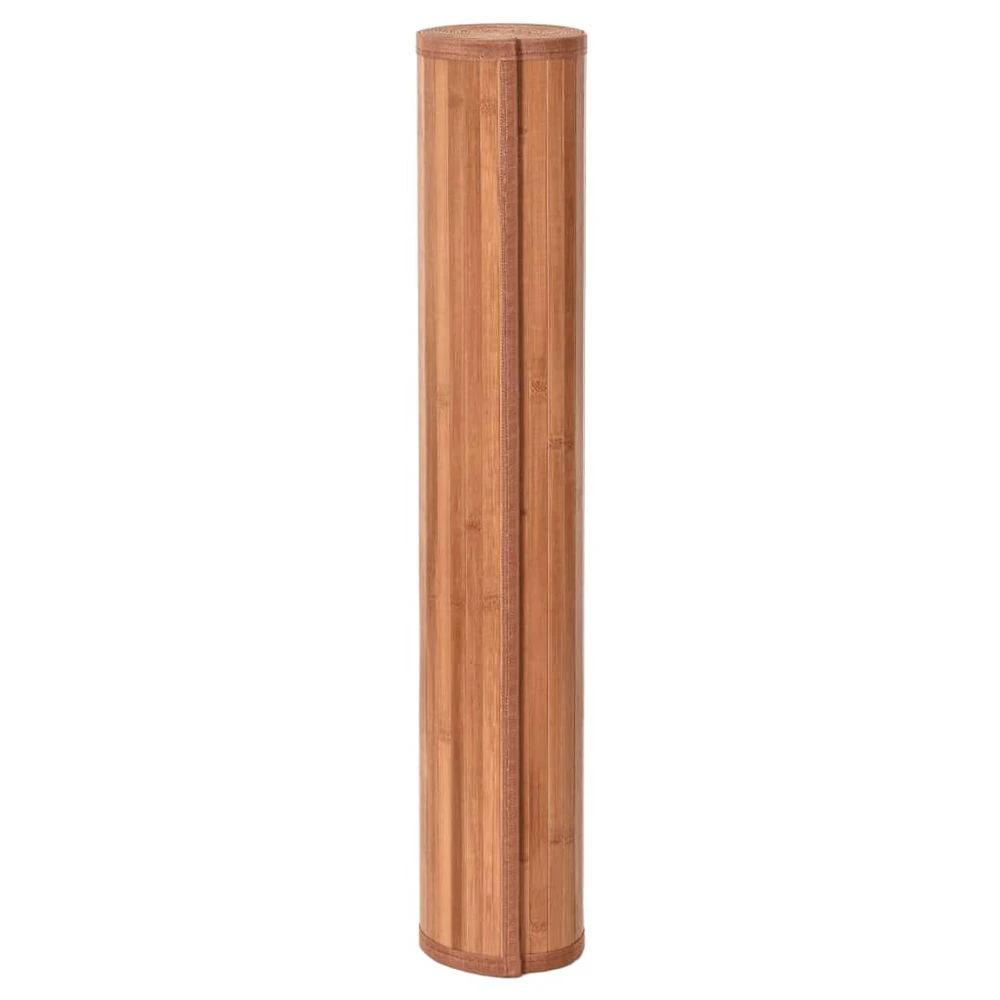 vidaXL Rug Square Brown100x100 cm Bamboo - Rug