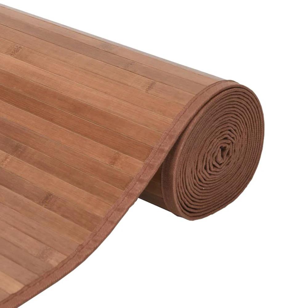 vidaXL Rug Square Natural100x100 cm Bamboo - Rug