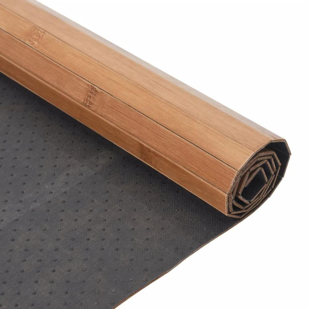 vidaXL Rug Square Nature 100x100 cm Bamboo - Rug