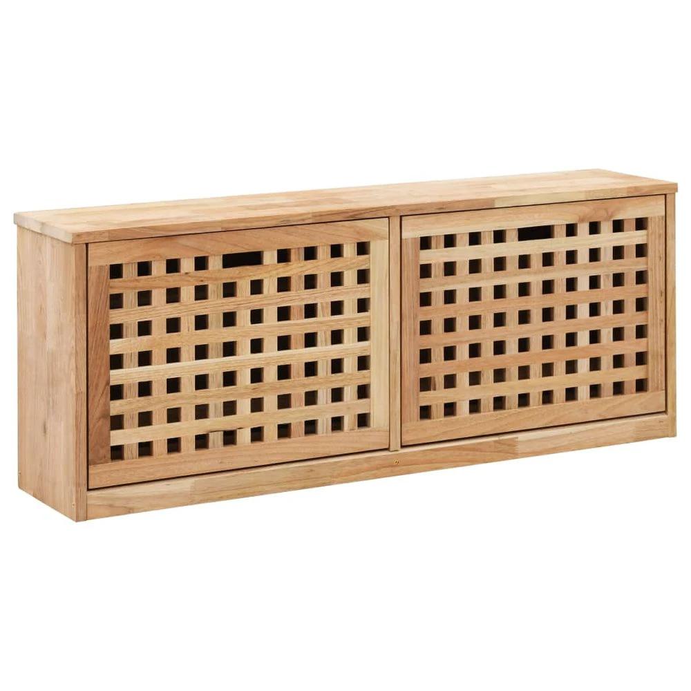 vidaXL Shoe Storage Bench 94x20x38 cm Solid Walnut Wood by vidaXL