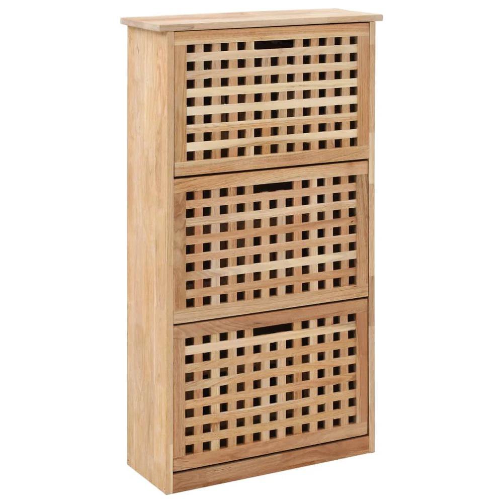vidaXL Shoe Storage Bench 94x20x38 cm Solid Walnut Wood by vidaXL