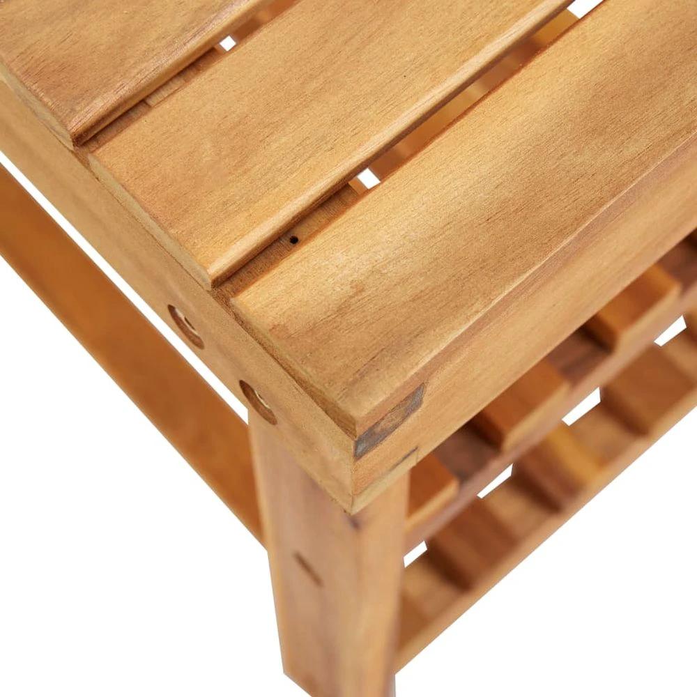 vidaXL Shoe Rack 50x32x45 cm Solid Acacia Wood by vidaXL