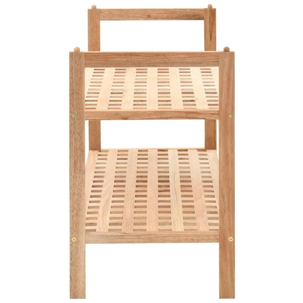 vidaXL Shoe Rack Solid Walnut Wood 69x26x40 cm by vidaXL