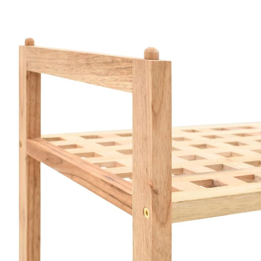 vidaXL Shoe Rack Solid Walnut Wood 69x26x40 cm by vidaXL