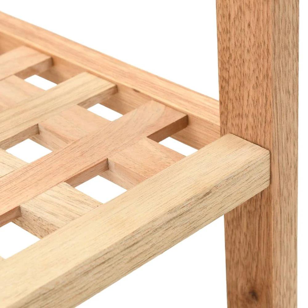 vidaXL Shoe Rack Solid Walnut Wood 69x26x40 cm by vidaXL
